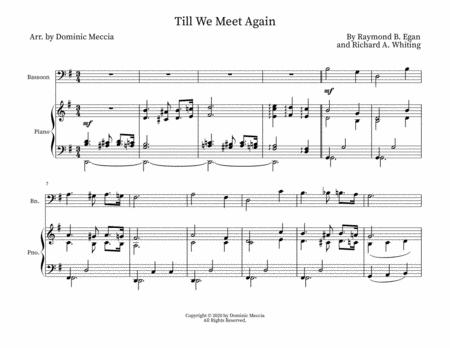 Till We Meet Again Bassoon And Piano Sheet Music