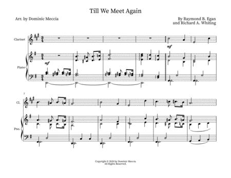 Till We Meet Again Clarinet And Piano Sheet Music