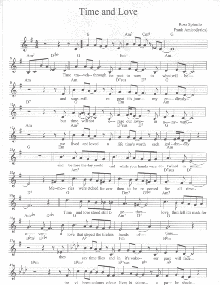 Free Sheet Music Time And Love