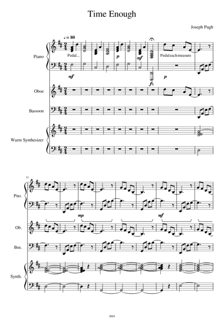 Time Enough Sheet Music