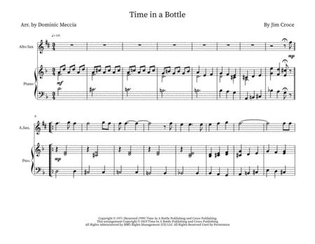 Time In A Bottle Alto Sax And Piano Sheet Music