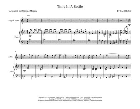 Free Sheet Music Time In A Bottle English Horn And Piano