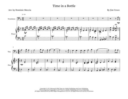 Free Sheet Music Time In A Bottle Trombone And Piano