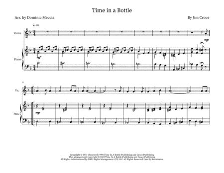 Free Sheet Music Time In A Bottle Violin And Piano