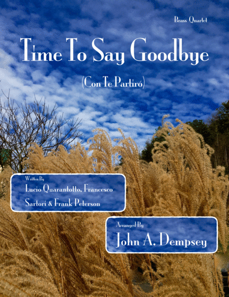 Time To Say Goodbye Brass Quartet Sheet Music