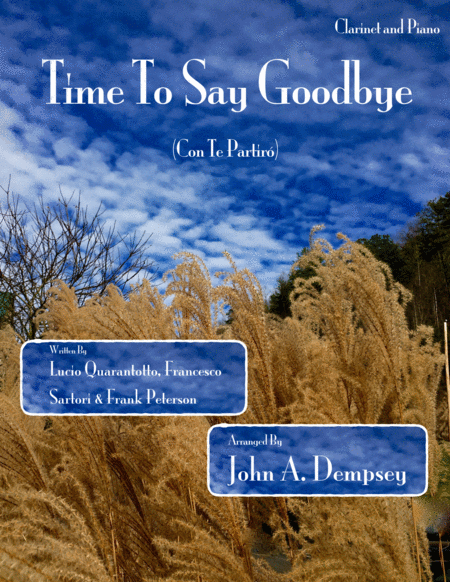 Time To Say Goodbye Clarinet And Piano Duet Sheet Music