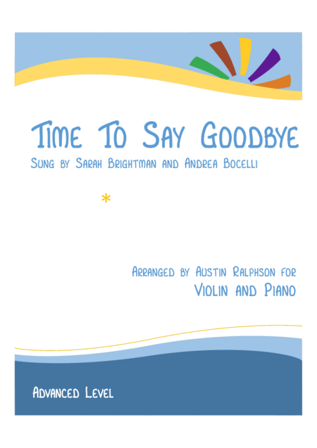 Free Sheet Music Time To Say Goodbye Con Te Partir Violin And Piano