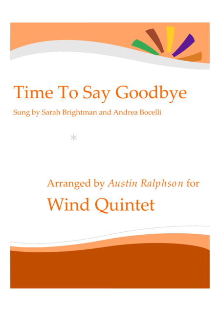 Time To Say Goodbye Con Te Partir Wind Quintet Sheet Music