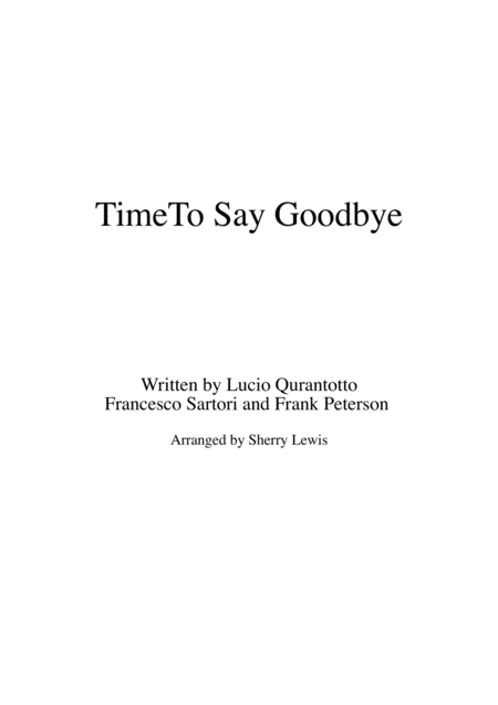 Free Sheet Music Time To Say Goodbye String Duo For String Duo