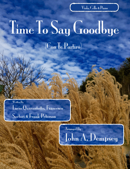 Time To Say Goodbye Trio For Viola Cello And Piano Sheet Music