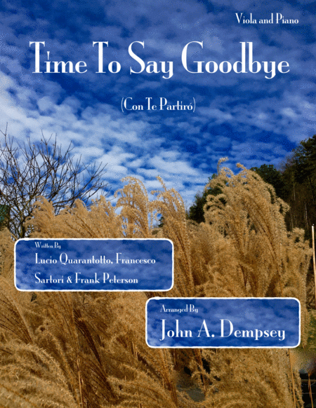 Time To Say Goodbye Viola And Piano Duet Sheet Music