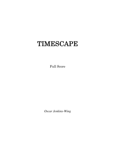 Free Sheet Music Timescape