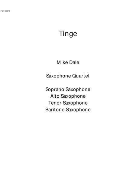 Free Sheet Music Tinge