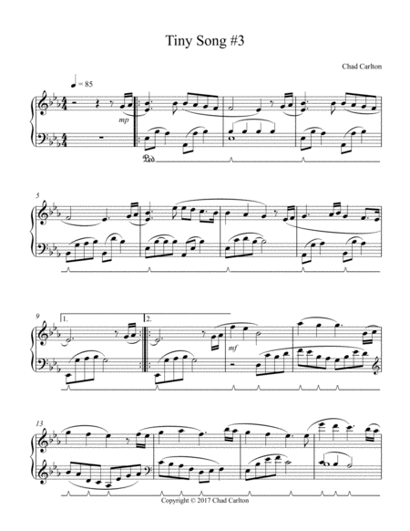 Tiny Song 3 Sheet Music