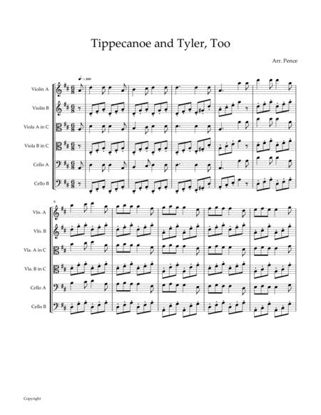 Tippecanoe And Tyler Too Patriotic Flex String Duet Sheet Music