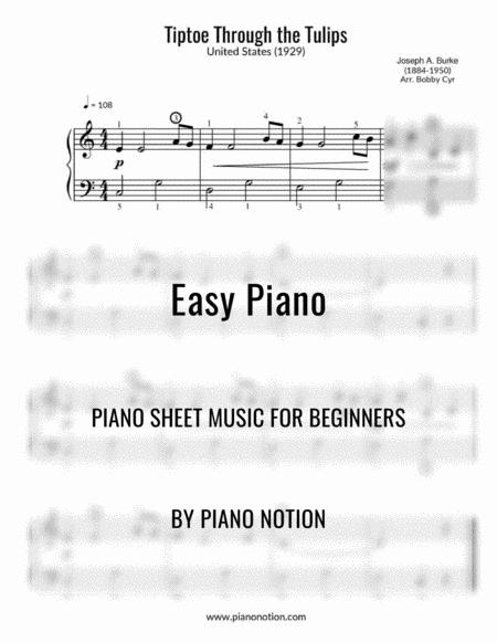 Tiptoe Through The Tulips Easy Piano Solo Tiny Tim Sheet Music