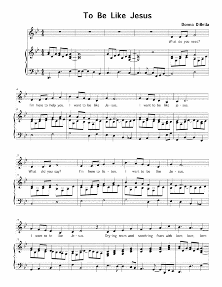 To Be Like Jesus Sheet Music