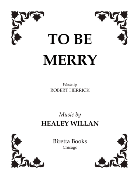 Free Sheet Music To Be Merry