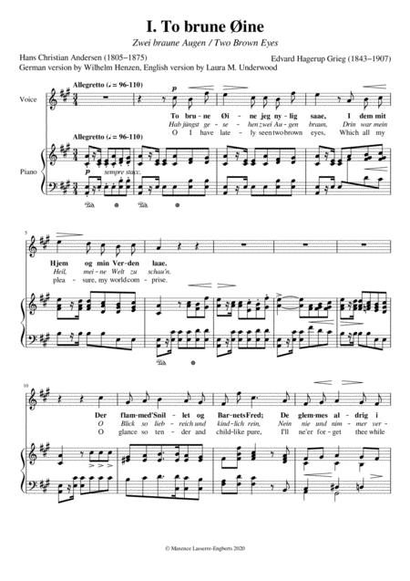 To Brune Jne High Voice Key A Sheet Music