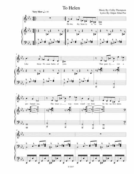 To Helen Sheet Music