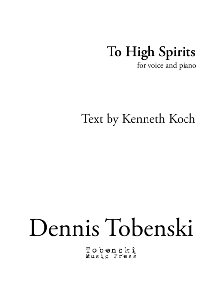 To High Spirits Sheet Music