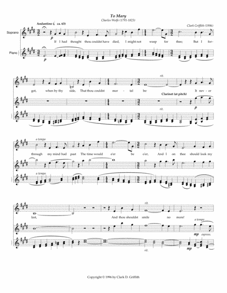 Free Sheet Music To Mary