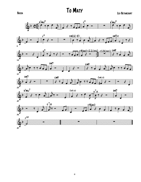 Free Sheet Music To Maty