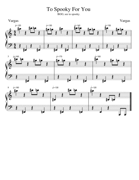 To Spooky For You Sheet Music