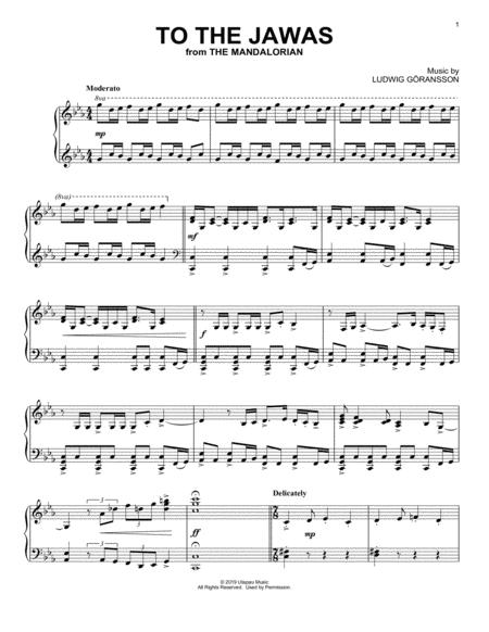 To The Jawas From Star Wars The Mandalorian Sheet Music