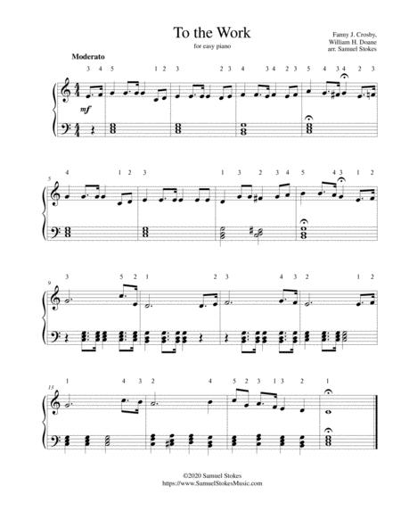 To The Work For Easy Piano Sheet Music