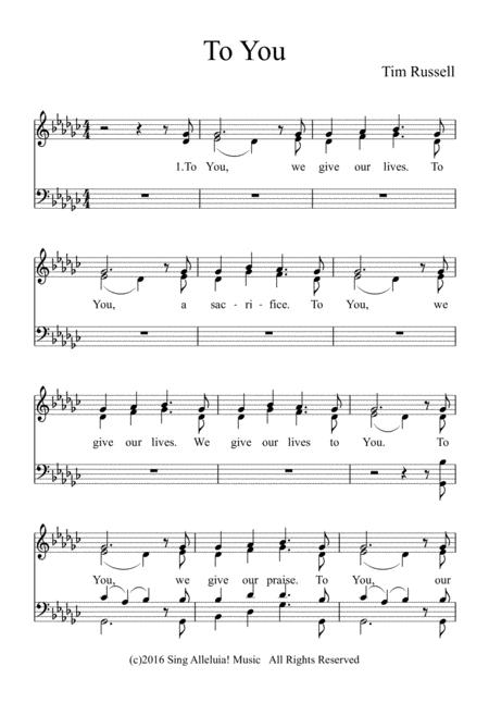 To You Sheet Music