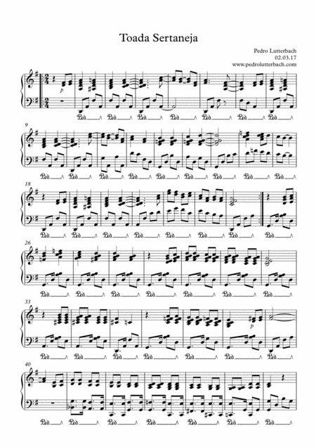 Toada Sertaneja Sheet Music