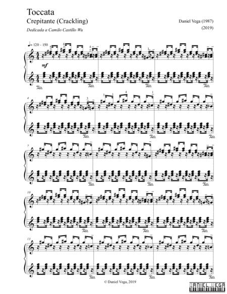 Free Sheet Music Toccata Crackling Crepitante