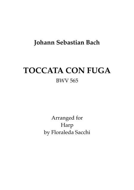 Toccata E Fuga Bwv 565 Sheet Music