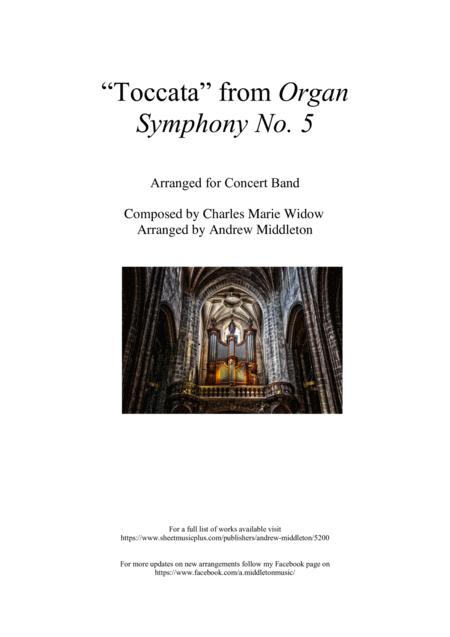 Toccata From Organ Symphony No 5 Arranged For Concert Band Sheet Music