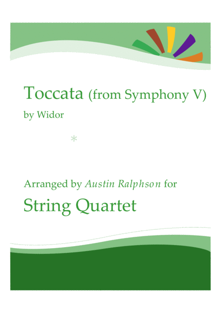 Toccata From Symphony No 5 String Quartet Or Orchestra Sheet Music