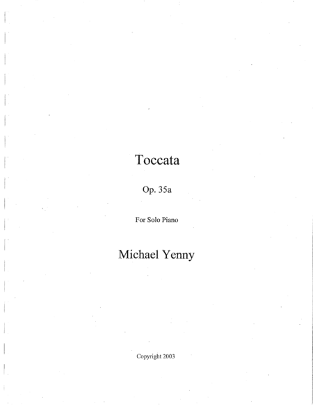 Toccata Op 35a Sheet Music