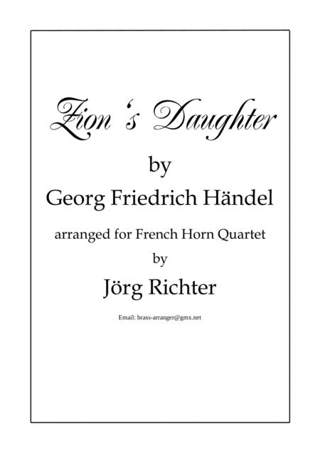 Tochter Zion Freue Dich Fr Horn Quartett Sheet Music