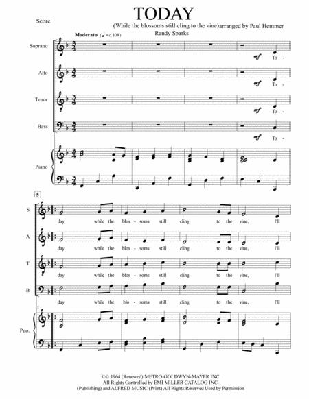 Free Sheet Music Today Satb Piano Acc