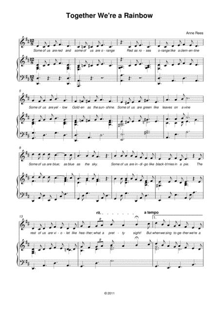 Together We Re A Rainbow Sheet Music