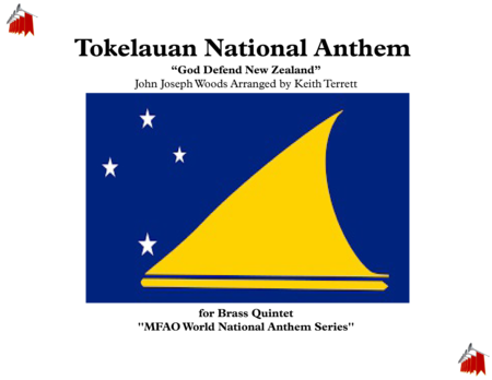 Tokelauan National Anthem God Defend New Zealand For Brass Quintet Sheet Music