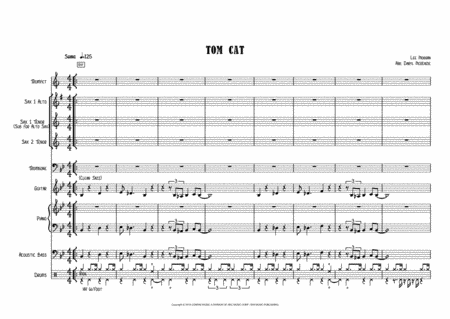 Tom Cat Jazz Combo 3 Or 4 Horns And Rhythm Section Sheet Music