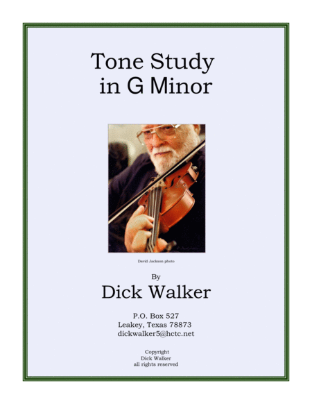 Free Sheet Music Tone Study In G Minor
