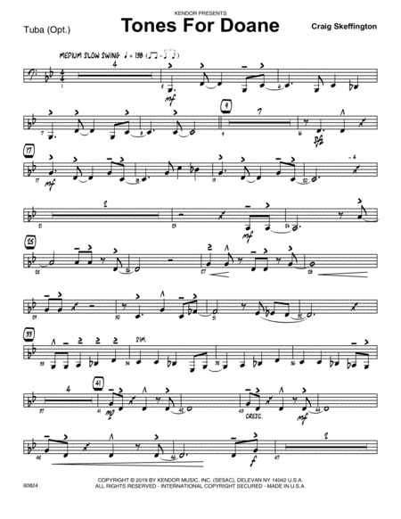 Free Sheet Music Tones For Doane Tuba