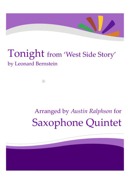 Tonight From West Side Story Sax Quintet Sheet Music