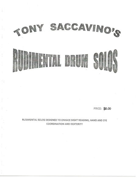 Tony Saccavinos Rudimental Drum Solos Sheet Music