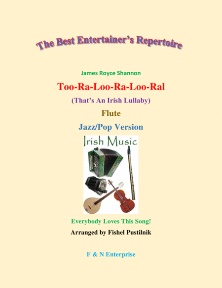 Too Ra Loo Ra Loo Ral For Flute With Background Jazz Pop Version Sheet Music