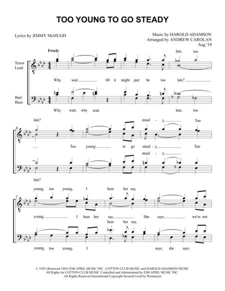 Too Young To Go Steady Sheet Music