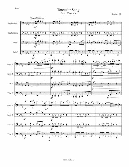 Toreador Song From Carmen Sheet Music