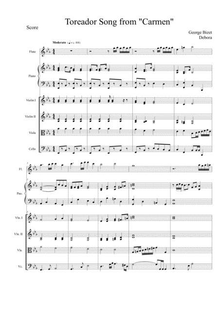 Toreador Song Sheet Music